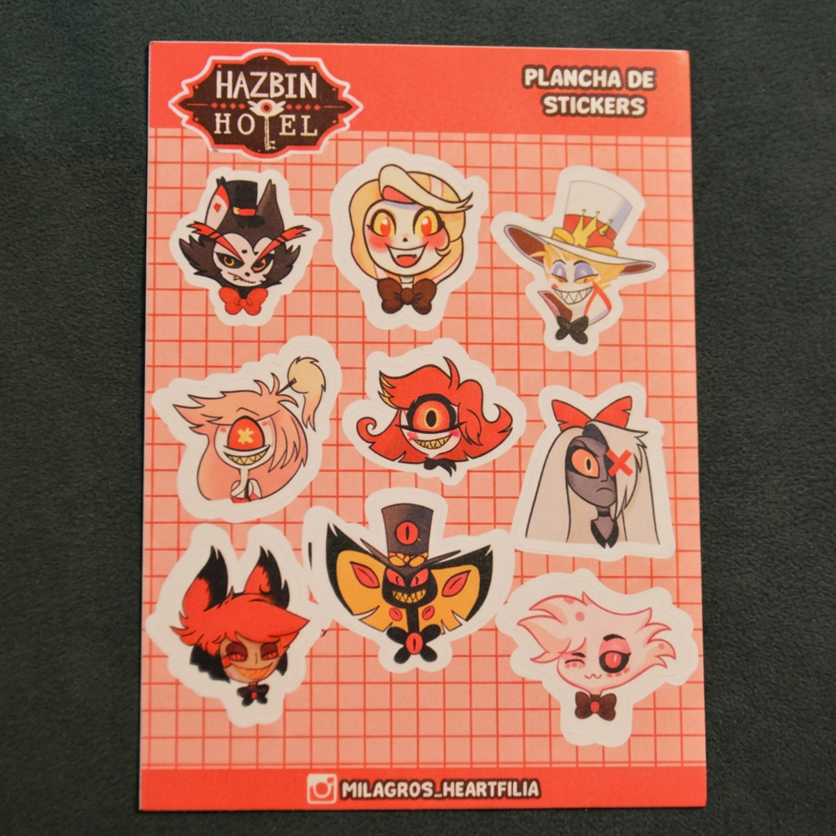 Plancha de Stickers – Hazbin Hotel