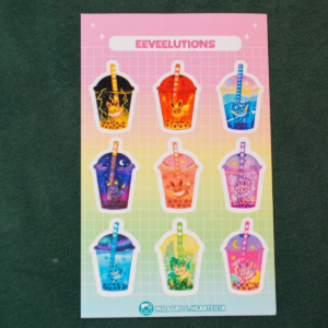 Plancha de Stickers Eeveelutions (Pokémon)